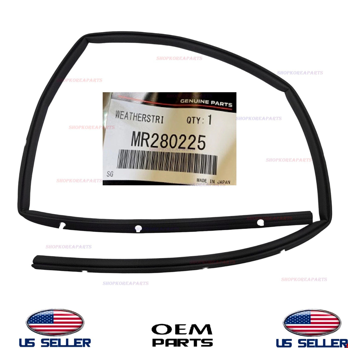 GENUINE OEM Hood Rear Weather Strip 1997-2002 Mitsubishi Mirage MR280225