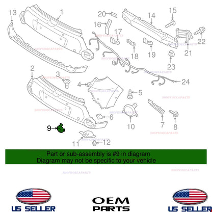 GENUINE OEM Rear Bumper Tow Eye Hook Cap 2014-2016 Kia Soul 86617-B2000