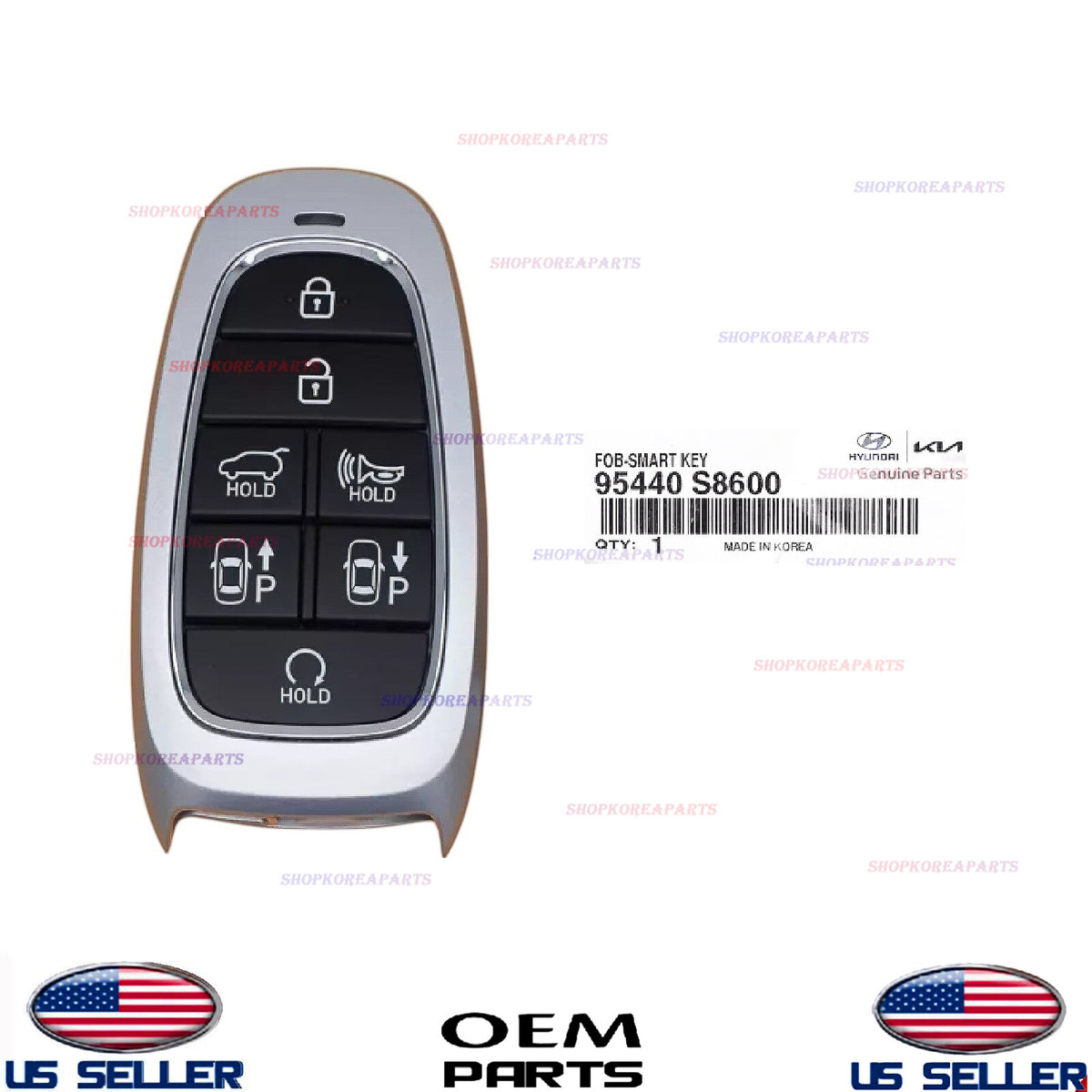 GENUINE OEM Smart FOB Key (Remote Only) Parking Assist 7 Button 2022-25 Palisade