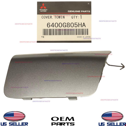 GENUINE Front Bumper Tow Eye Hook Cap Cover GRAY OEM Mitsubishi Lancer 2016-2017