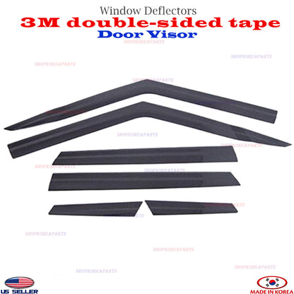⭐6pcs⭐ Window Door Visor Vent Shade Rain Guard fits Kia Soul 2020-2025
