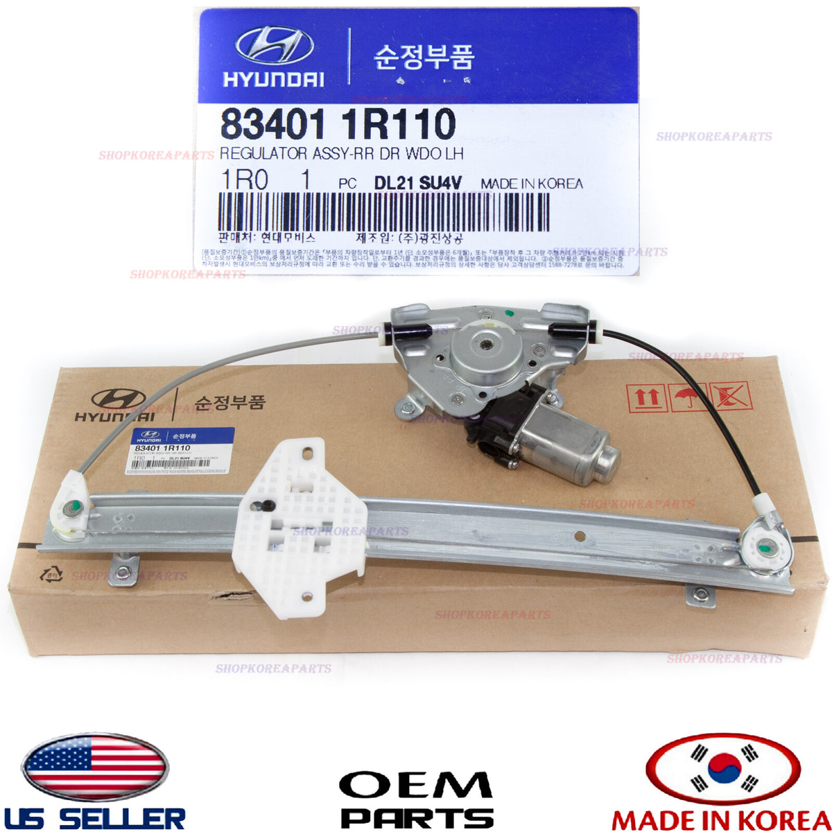 GENUINE Rear Door Window Regulator Left Driver Side OEM HYUNDAI ACCENT 2012-2017