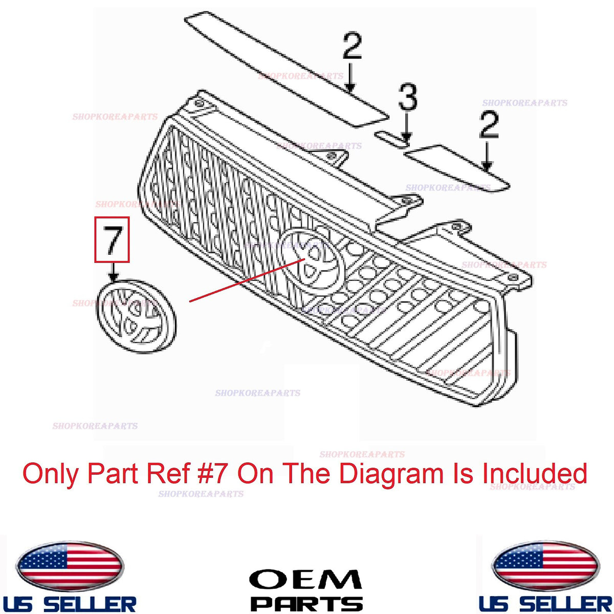 GENUINE Front Grille Emblem Logo Symbol ⭐OEM⭐ Toyota Rav4 2001-2003 75311-1E010