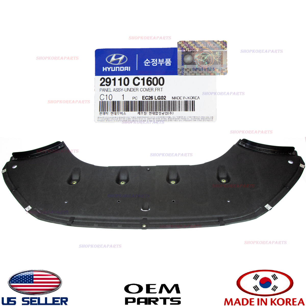 PANEL UNDER COVER FRONT GENUINE! HYUNDAI SONATA HYBRID 2018-2019 29110C1600