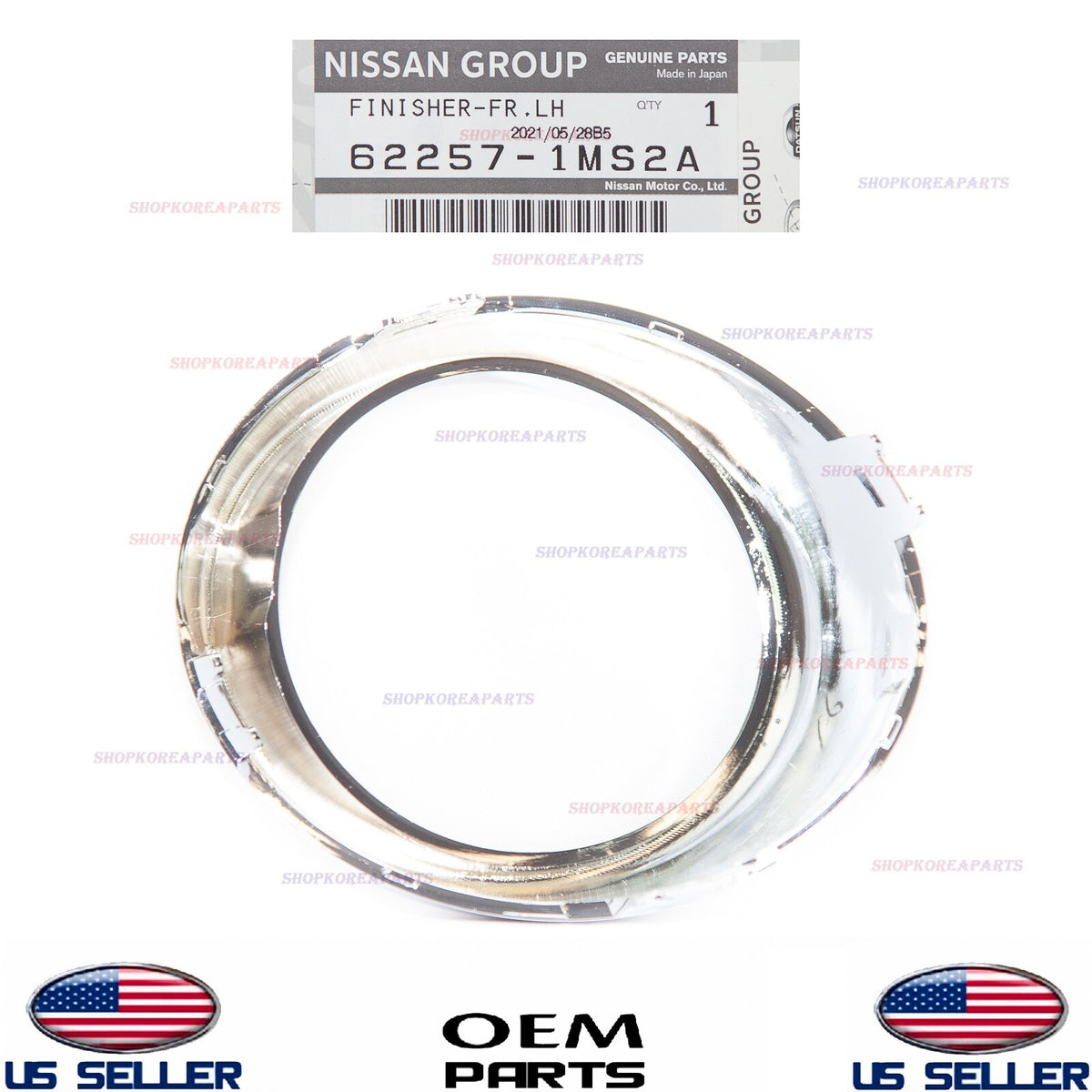 GENUINE Chrome Trim Bezel Ring Fog Lamp Driver Side INFINITI *See compatibility