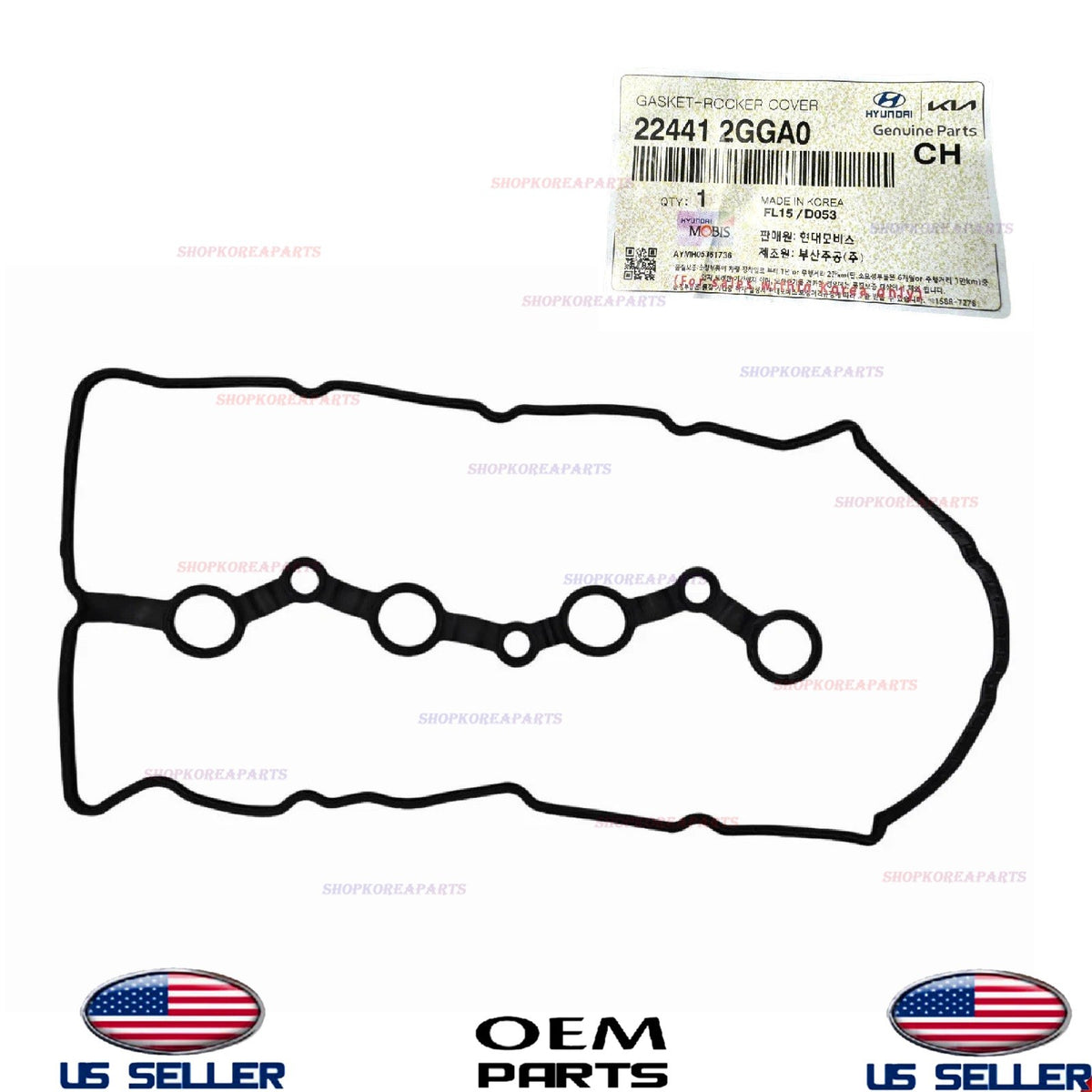 GENUINE OEM Engine Valve Cover Gasket 2017-2019 Kia Sportage 2.4L 22441-2GGA0