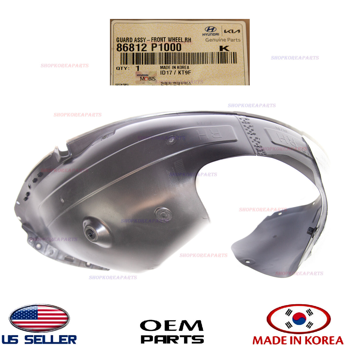 GENUINE OEM Fender Liner Front RIGHT Passenger Side 2023-2025 Kia Sportage