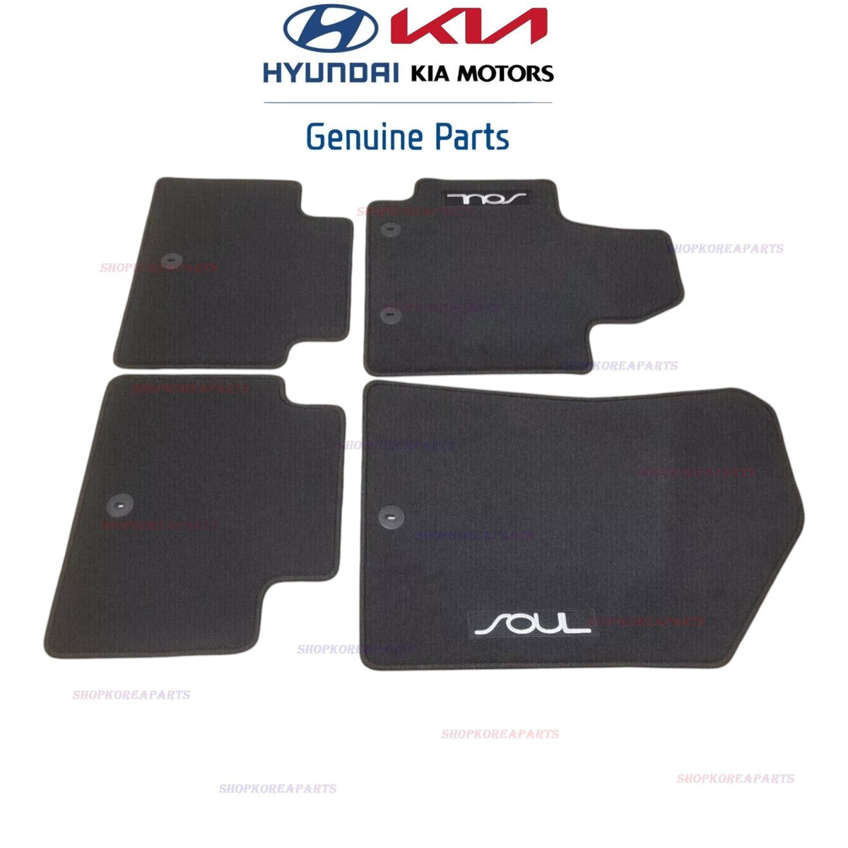 FITS: 14 - 19 KIA SOUL CARPETED FLOOR MAT SET 4PC OEM NEW