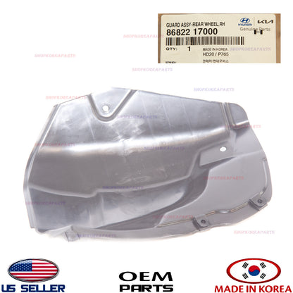 GENUINE Fender Liner Rear RIGHT Passenger Side ⭐OEM⭐ Hyundai Matrix 86822-17000