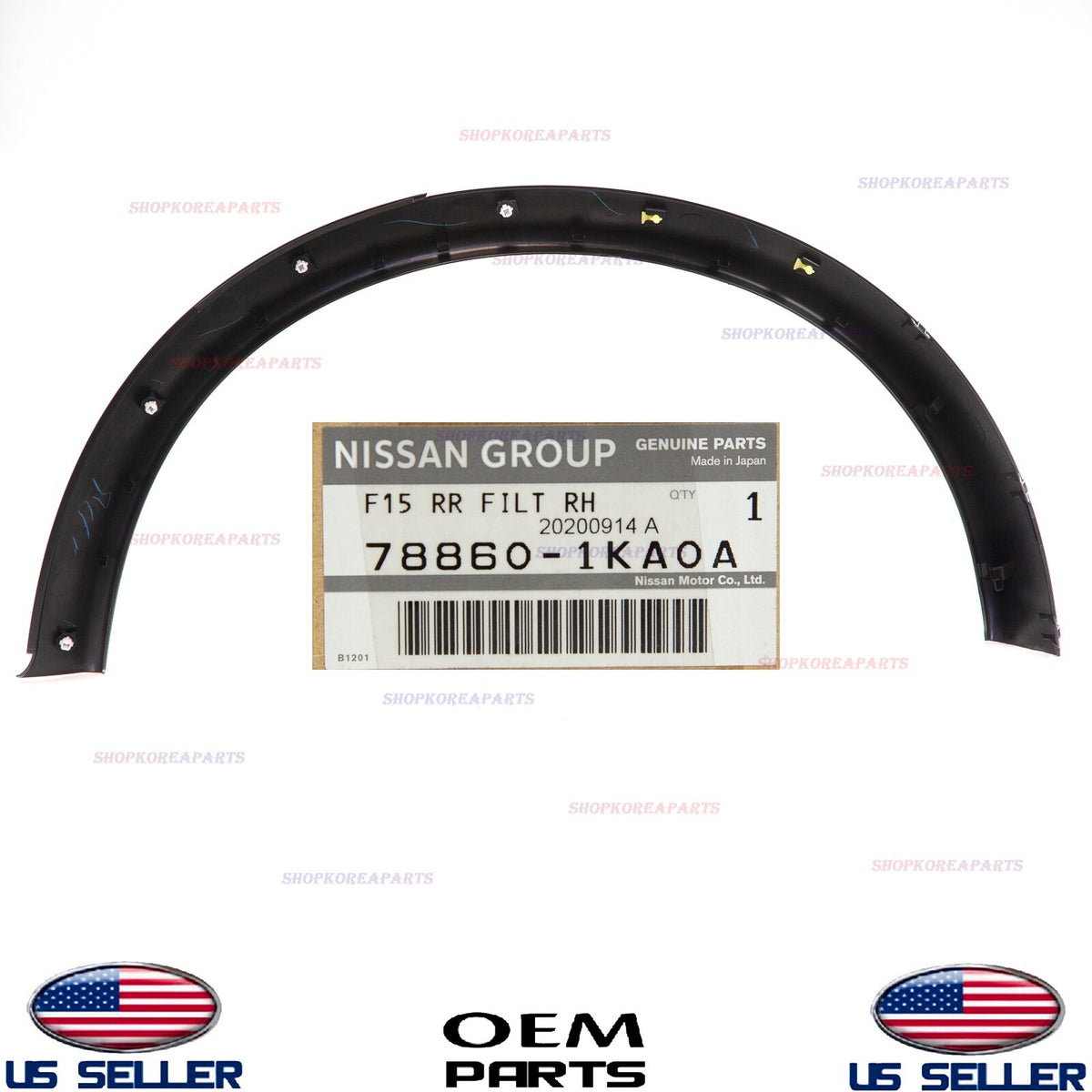 GENUINE Rear Fender Wheel Garnish Molding Passenger Side OEM NISSAN JUKE 2011-17