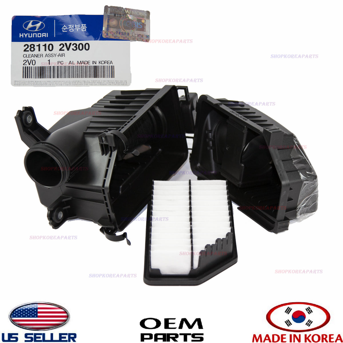 GENUINE OEM Air Cleaner Intake Filter Box Assy 1.6L Turbo 2012–2016 Veloster