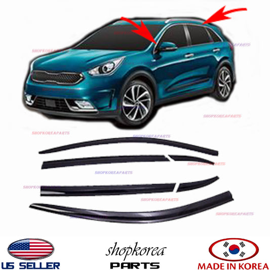 Smoke Window Sun Vent Visor Rain Guards 6P D737 For KIA 2019 2020 2021 2022 Niro