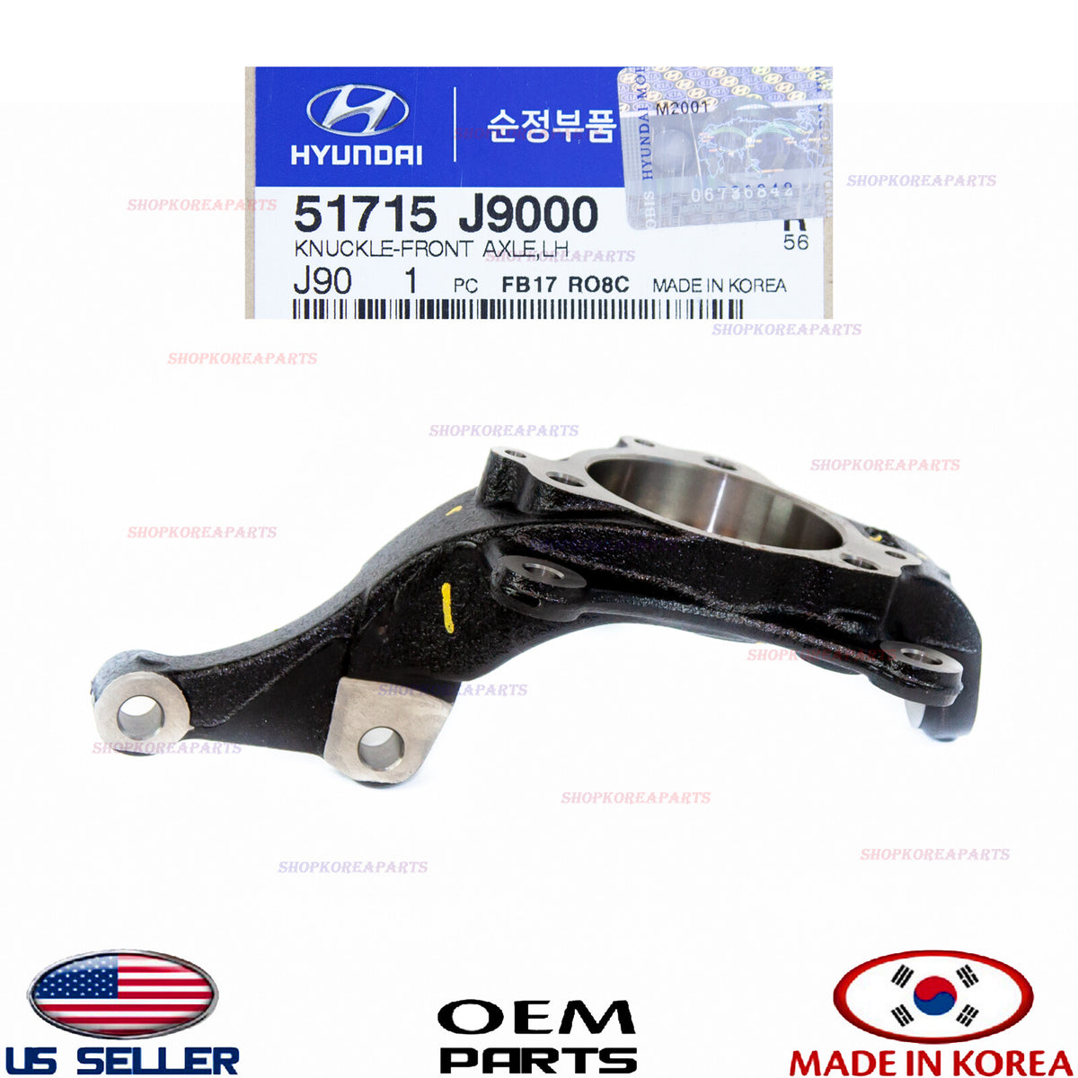 GENUINE Front Axle Steering Knuckle Driver Side LEFT OEM Hyundai Kona 2018-2023