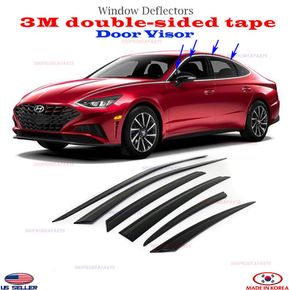 Door Visor Vent Shade Rain Window Guard fits for Hyundai Sonata 2020-2026⭐6pcs⭐