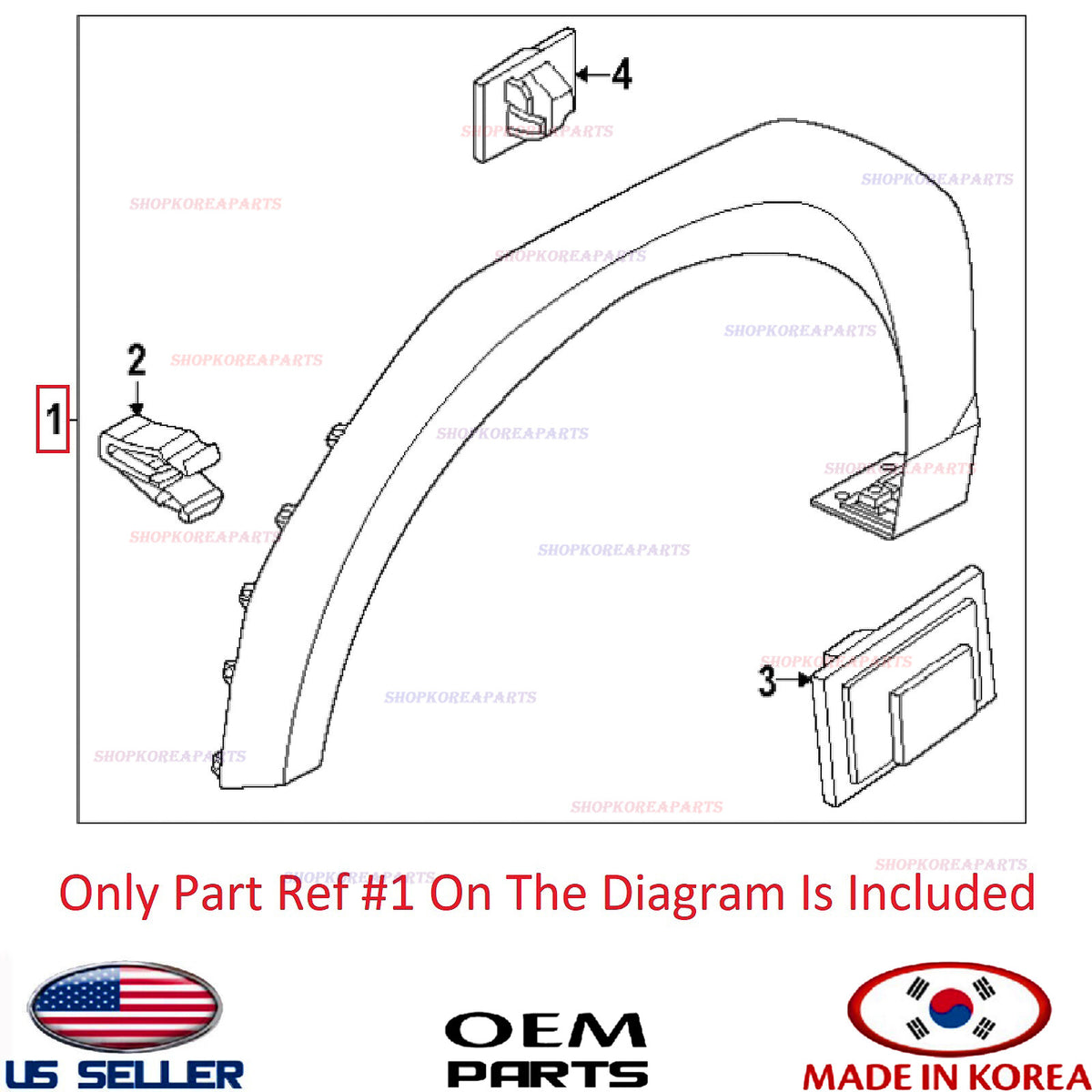 GENUINE Front Fender Wheel Molding LEFT Driver Side ⭐OEM⭐ Kia EV9 2024-2026