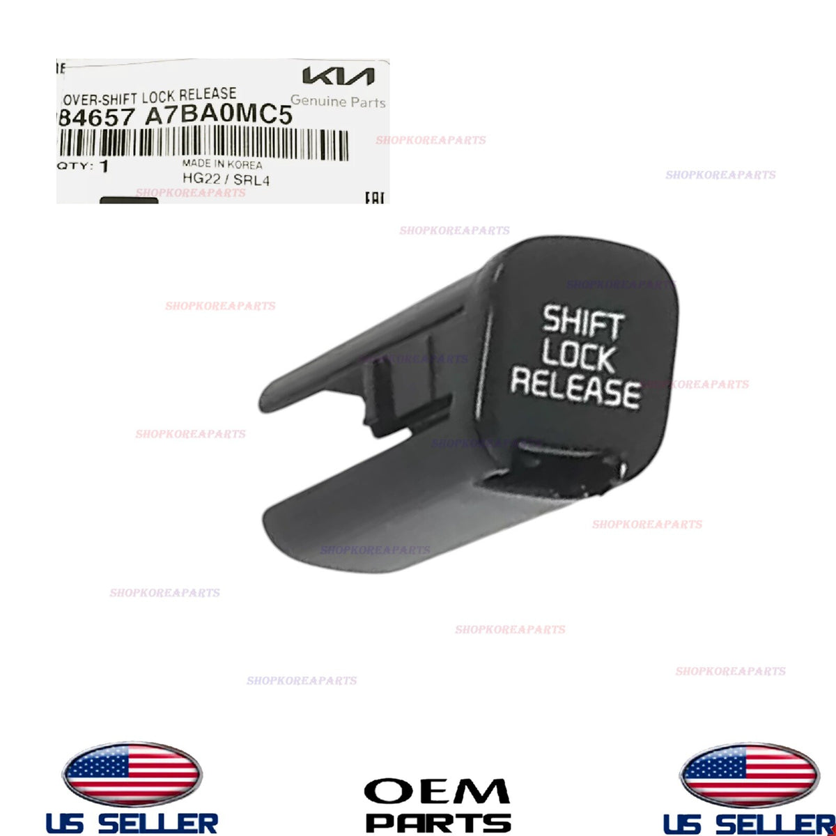 GENUINE OEM Shift Lock Release Cover 2017-2018 Kia Forte 84657-A7BA0MC5