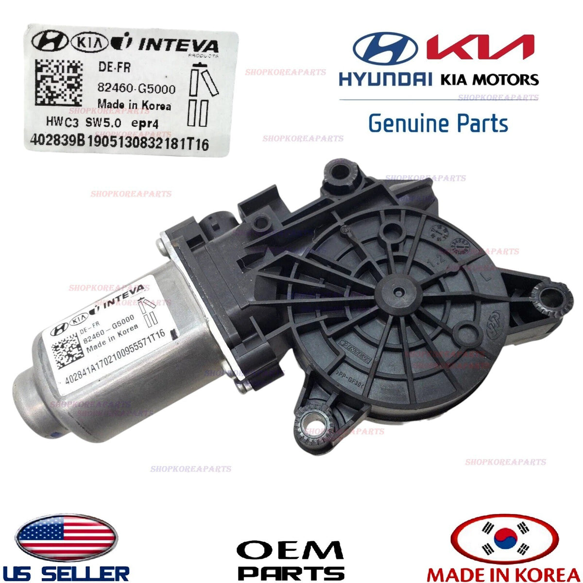 GENUINE OEM Front RIGHT Passenger Power Window Motor 2017-2022 Kia Niro