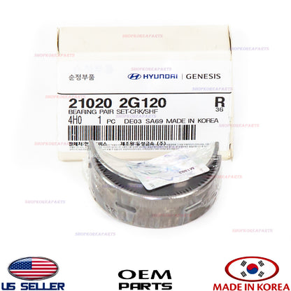 GENUINE Crankshaft Main Bearing PAIR OEM Hyundai Kia 2.0L 2.4L 08-21 21020-2G120