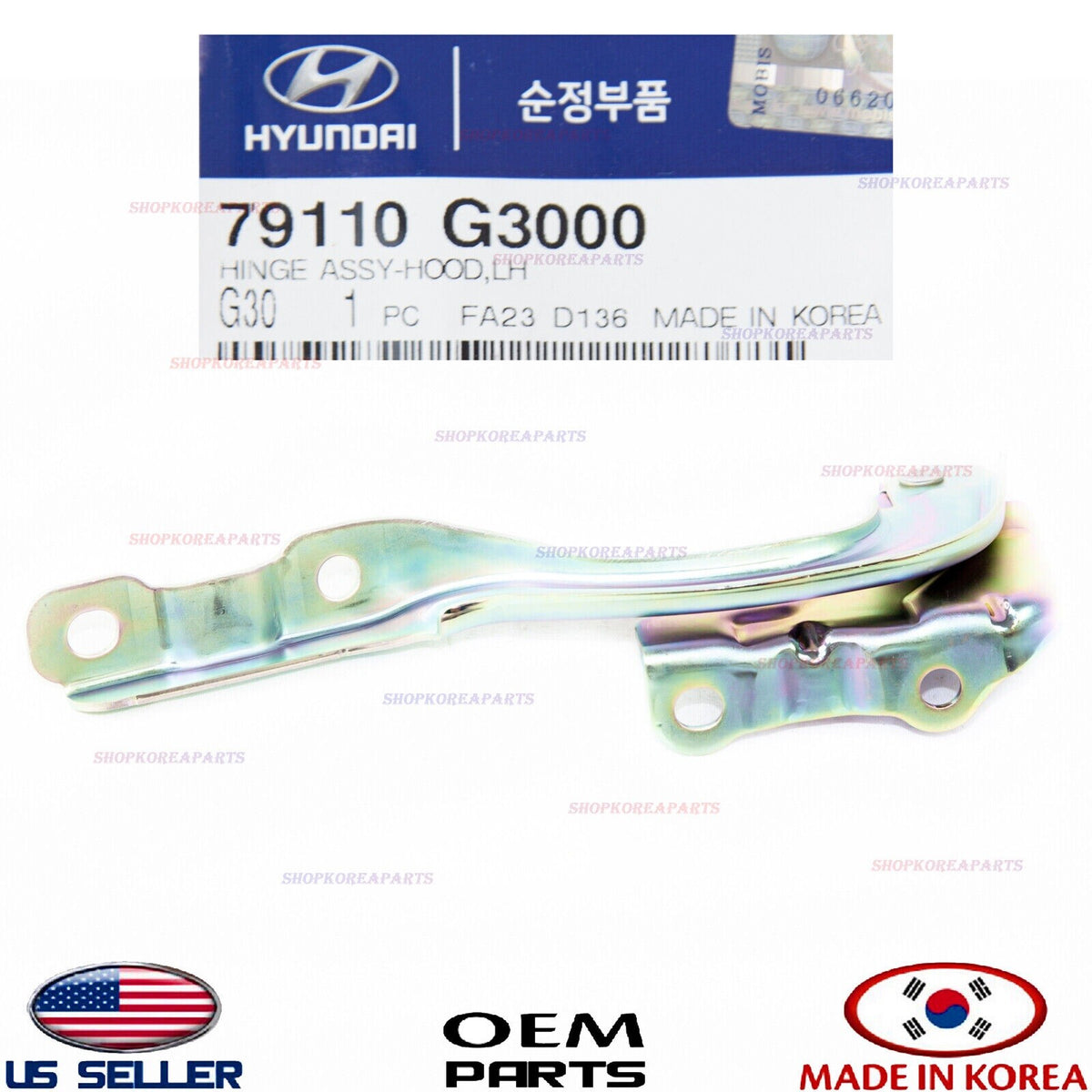 GENUINE Hood Hinge LEFT Driver Side ⭐OEM⭐ Elantra GT Hatchback 2018-2020