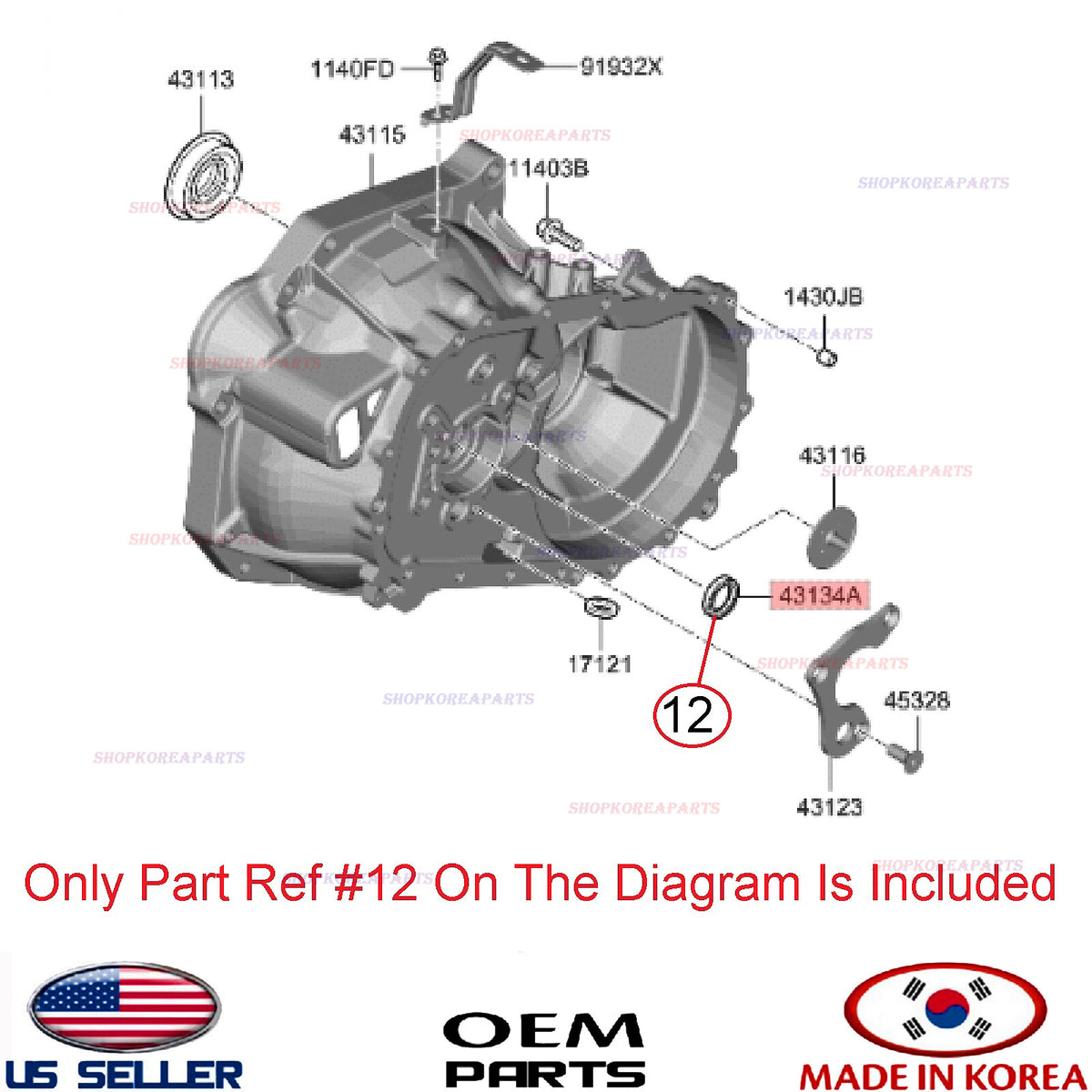 GENUINE Manual Transmission First Shaft Seal OEM HYUNDAI KIA *See Compatibility