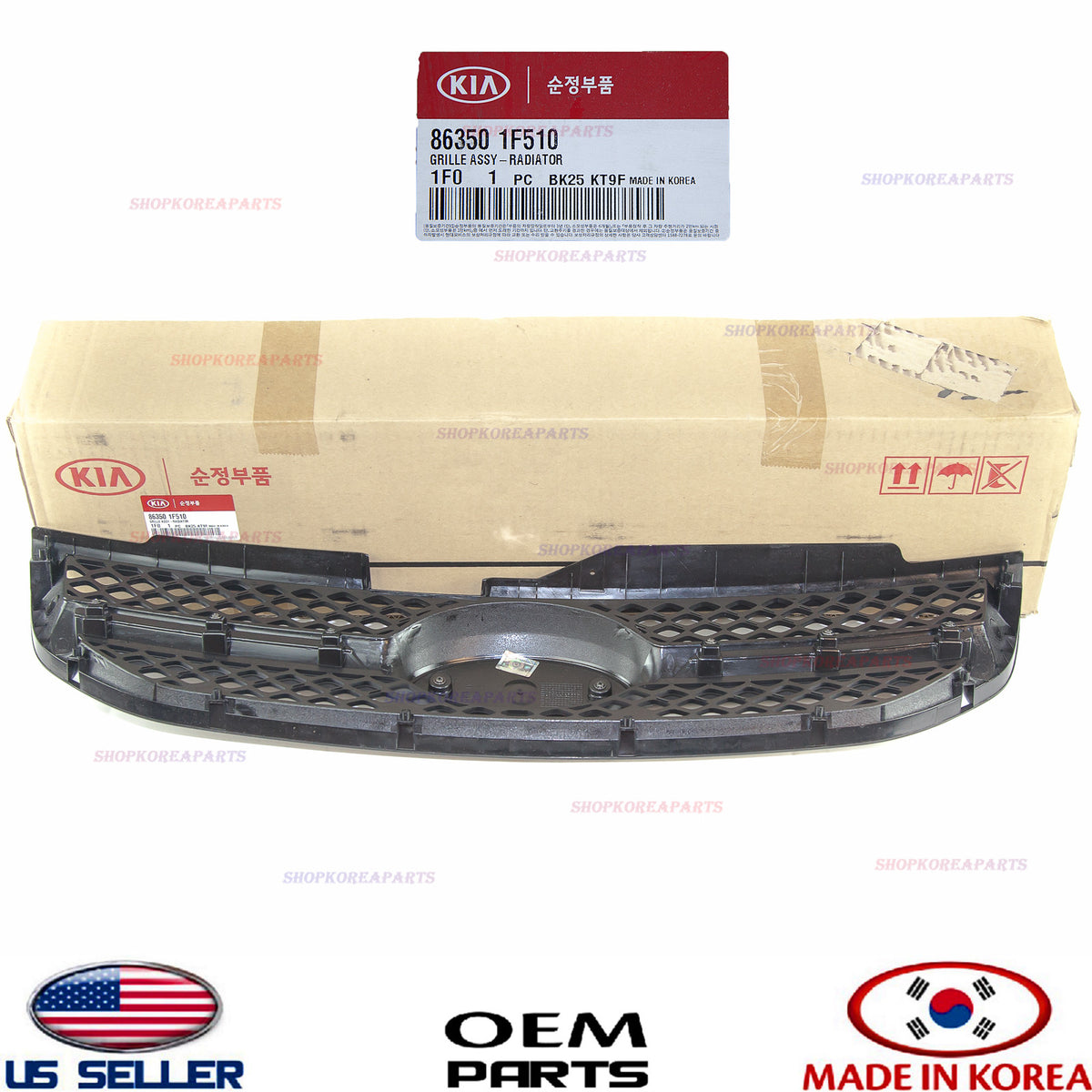 GRILLE RADIATOR FRONT GENUINE!!! KIA SPORTAGE 2008 2009 2010 863501F510