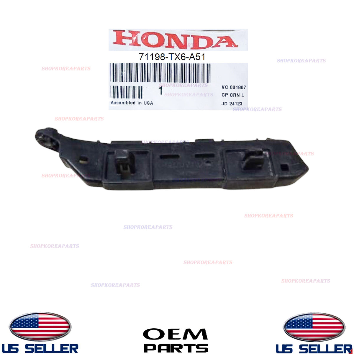 GENUINE OEM Front Bumper Spacer Bracket LEFT Driver Side Acura ILX 2016-2018