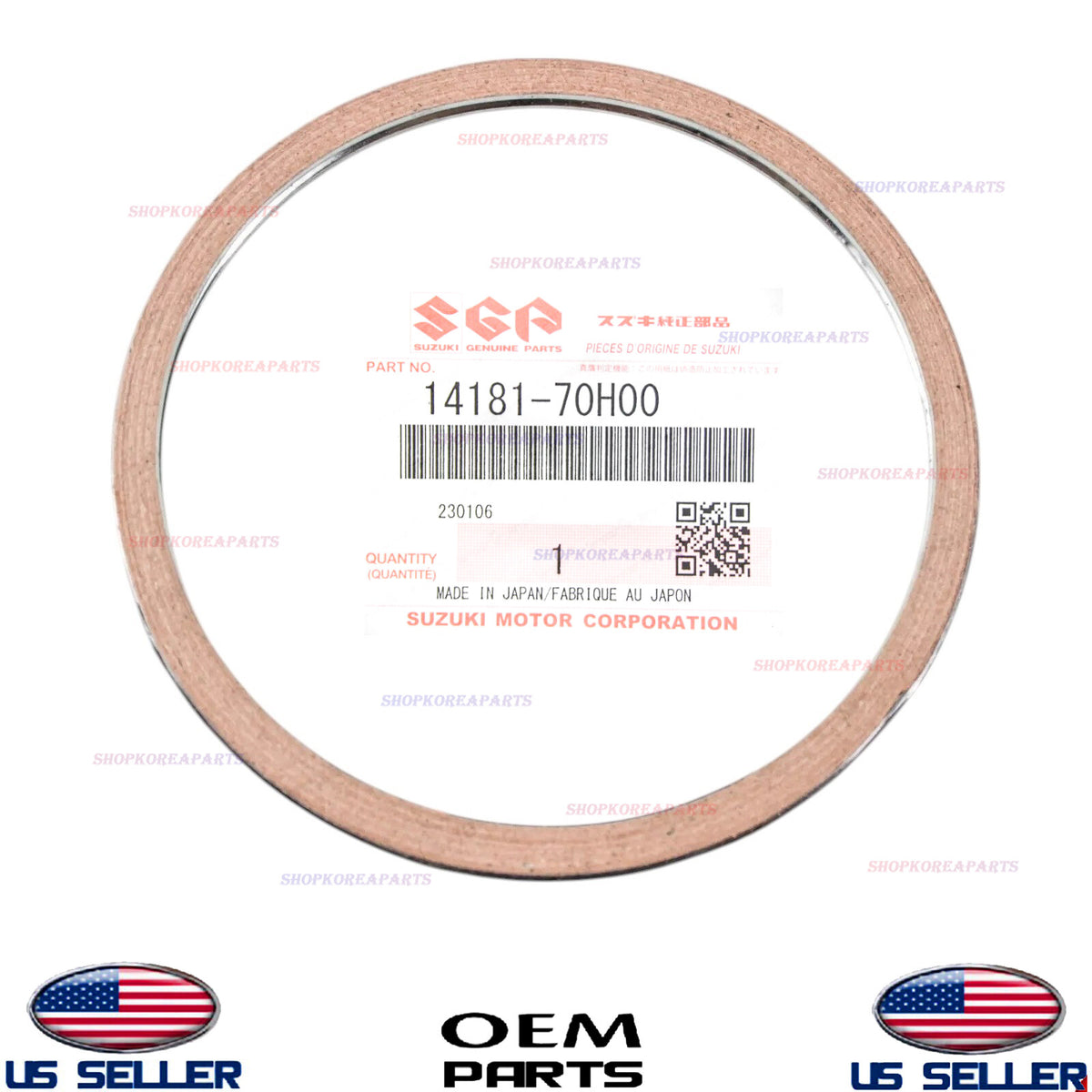 GENUINE OEM Exhaust Pipe Gasket Manifold Suzuki Grand Vitara Kizashi SX4