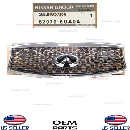 GENUINE Front Bumper Upper Grille Chrome OEM⭐ INFINITI QX50 2016-2017 620705UA0A