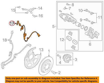 CABLE ONLY for SENSOR ABS REAR RIGHT GENUINE HYUNDAI SONATA 2015-17 59930C1000