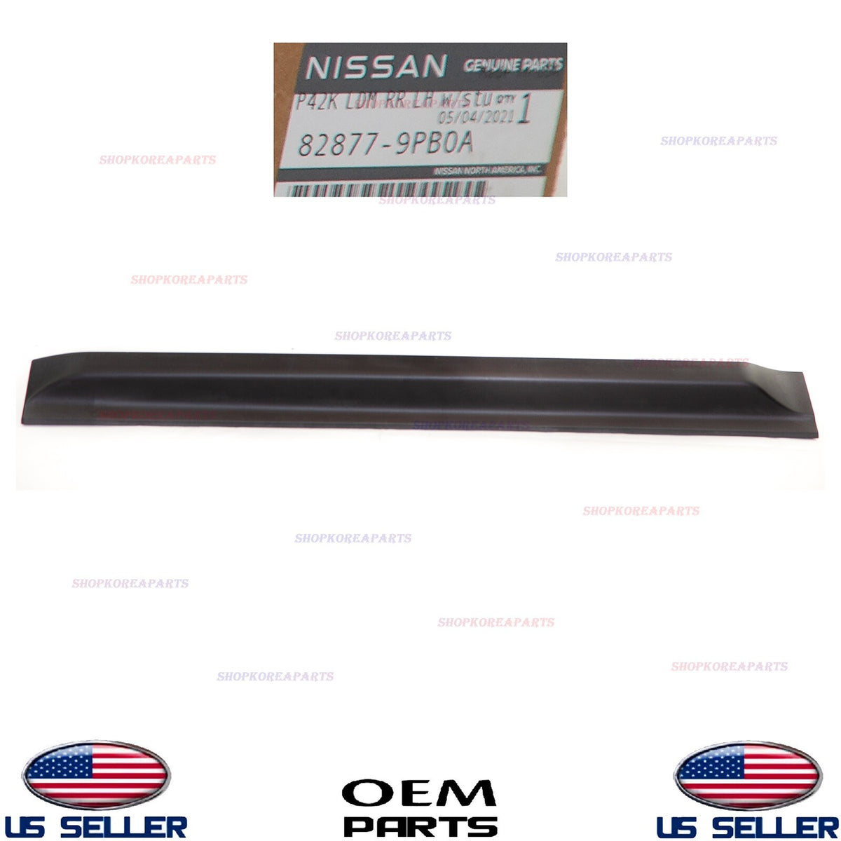 GENUINE Rear LEFT Door Lower Moulding Black Driver Side OEM PATHFINDER 2016-2019