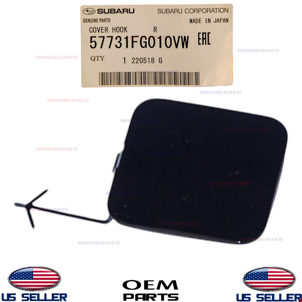 GENUINE Rear Bumper Tow Eye Hook Cap Cover BLACK ⭐OEM⭐ Subaru *See Compatibility