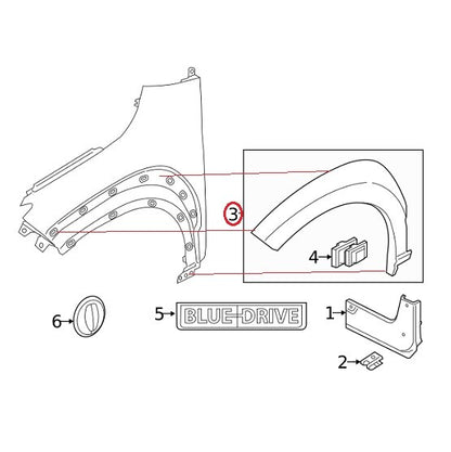 GENUINE Front Fender Wheel Molding LEFT Driver Side ⭐OEM⭐ Hyundai Kona 2018-2023
