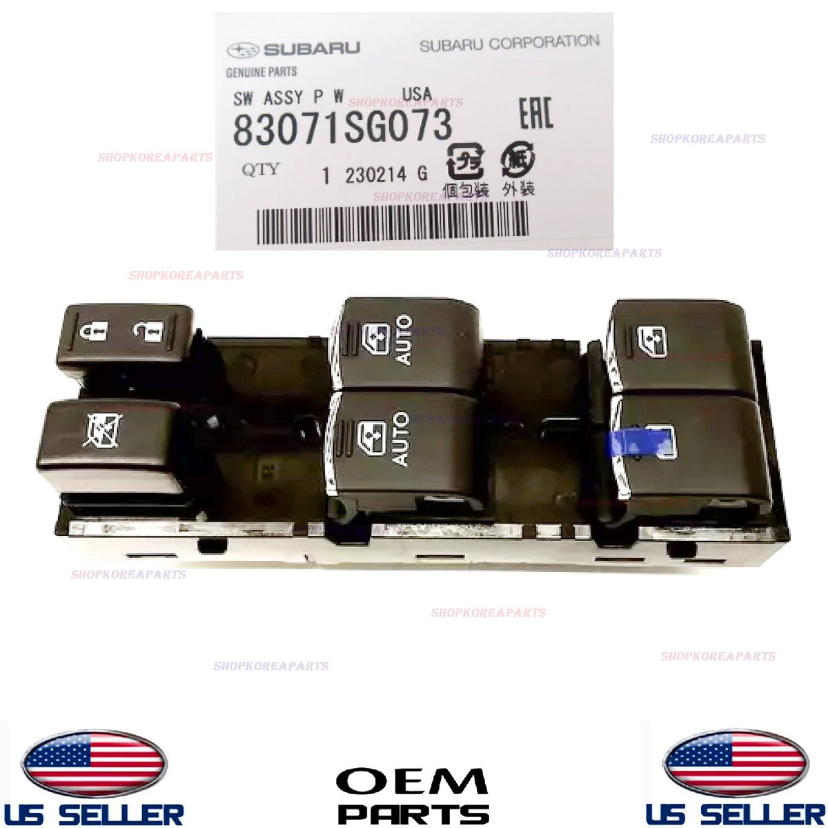 GENUINE Front LEFT Door Power Window Main Switch ⭐OEM⭐ Subaru Forester 2017-2018