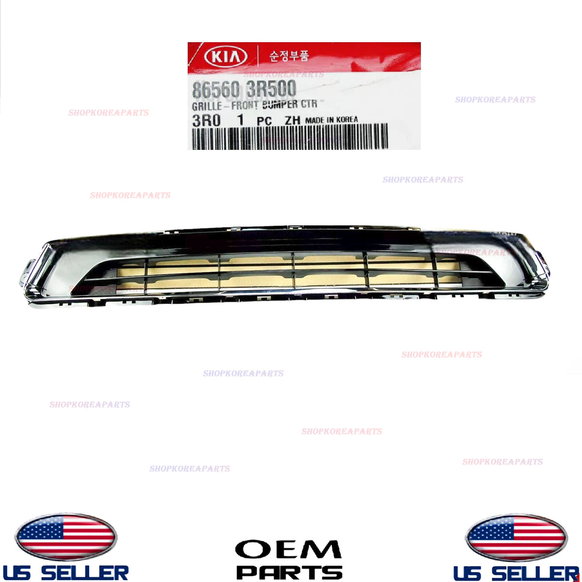 GENUINE OEM Front Bumper Center Grille 2014-2016 Kia Cadenza 86560-3R500