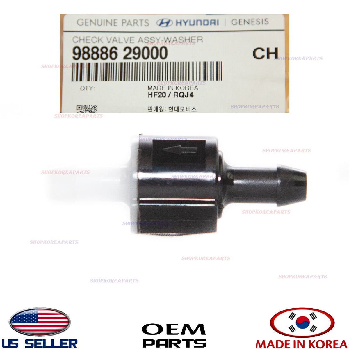 GENUINE Rear Washer Check Valve ⭐OEM⭐ HYUNDAI KIA *See compatibility 9888629000