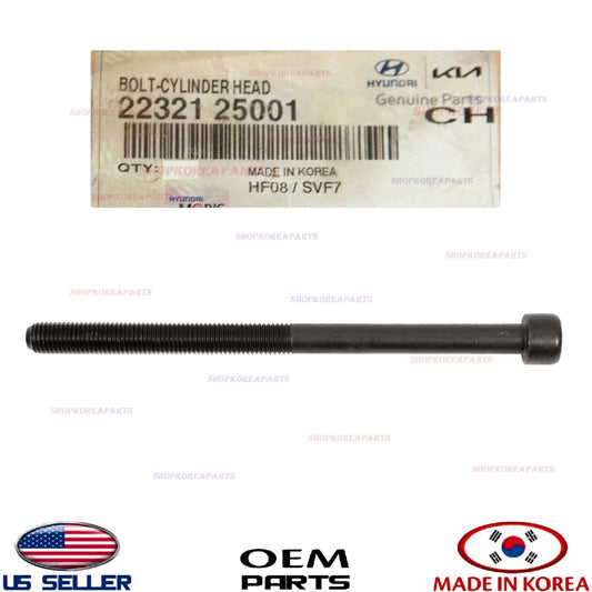 1pc GENUINE Engine Cylinder Head Bolt OEM HYUNDAI KIA 2.0 2.4L See Compatibility