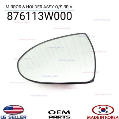 GENUINE Outside Mirror Glass Heated LEFT Driver Side OEM Kia Sportage 876113W000