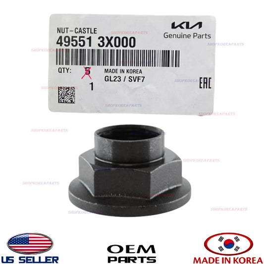 1 pcs GENUINE OEM Drive Axle - Axle Nut 2011–2026 Hyundai Kia 49551-3X000