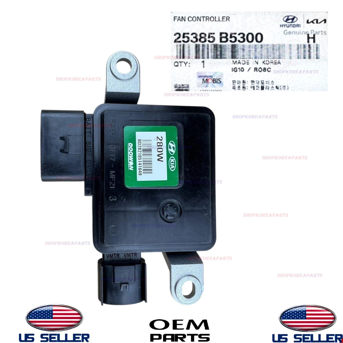 GENUINE Engine Cooling Fan Controller 2019-22 Soul Veloster 1.6L Turbo *See List