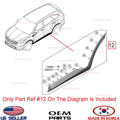 GENUINE OEM Rear Door Lower Molding LEFT Driver Side 2016-2020 Kia Sorento