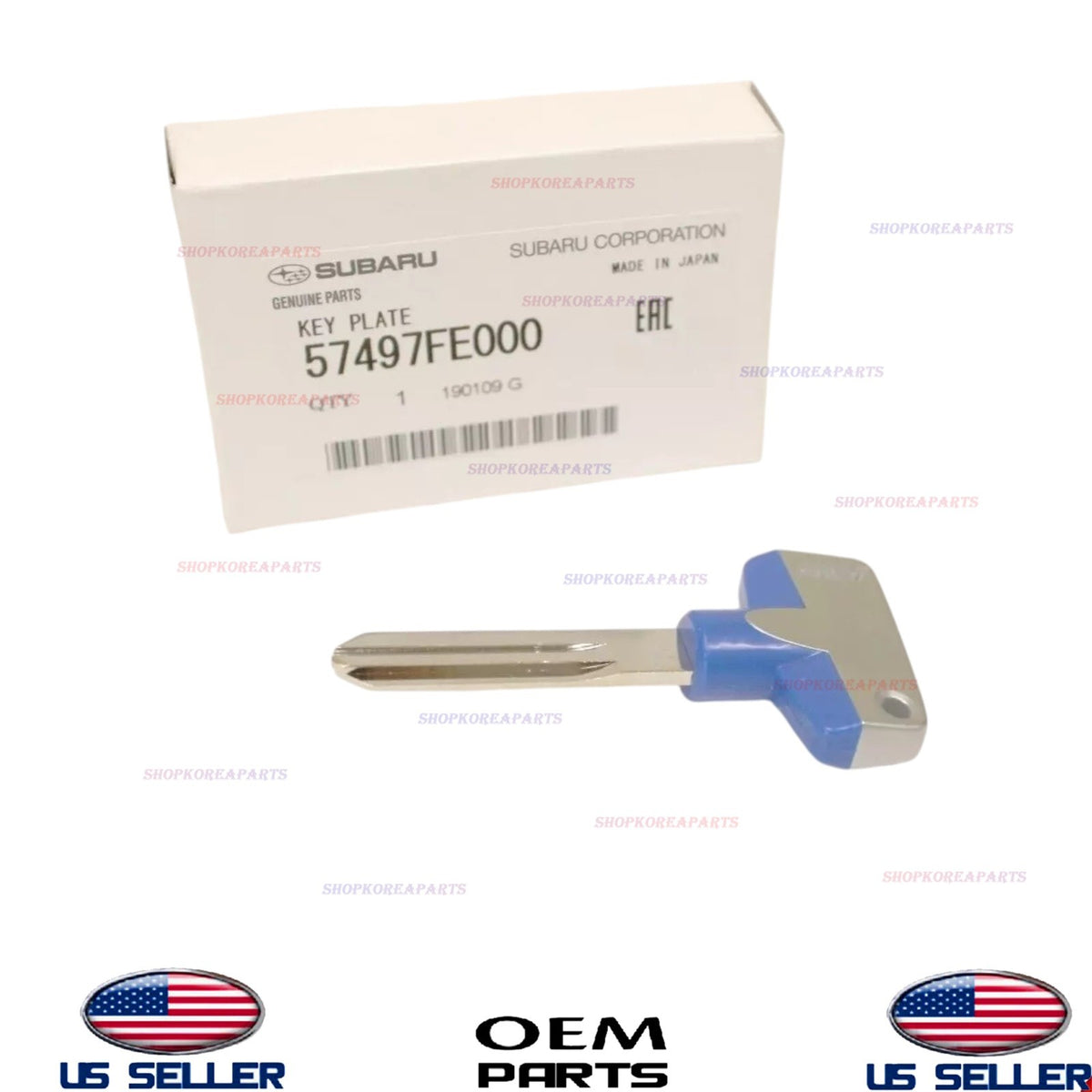GENUINE OEM Titanium Key Blank 2.5L H4 1998-2006 Subaru 57497FE000