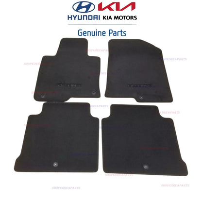 FITS: 16 - 20 KIA OPTIMA FLOOR MAT SET 4PC W/BLACK OPTIMA LOGO OEM NEW