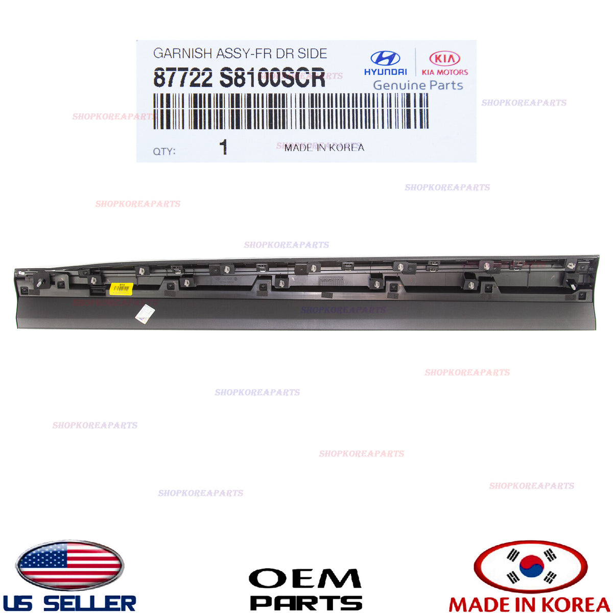 GENUINE OEM Front Door Molding Garnish RIGHT Passenger Side 2020-2025 Palisade
