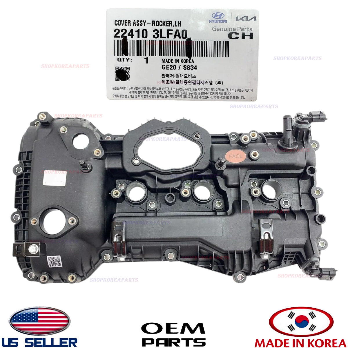 GENUINE Engine Valve Cover LEFT 3.3+3.8L ⭐OEM⭐ HYUNDAI KIA *See compatibility