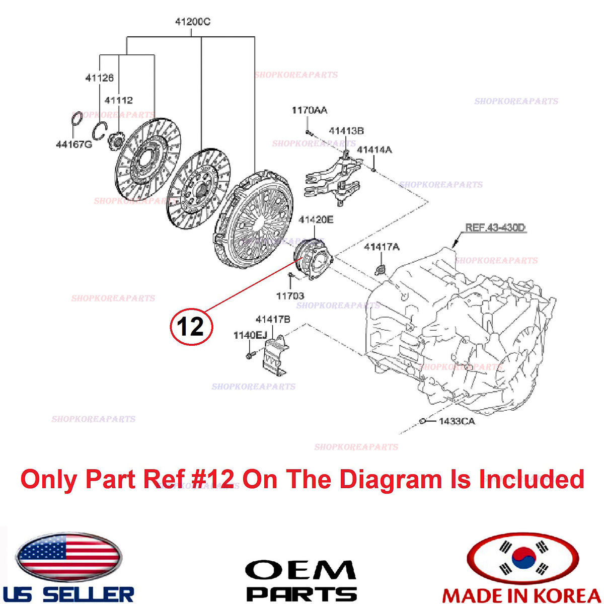 GENUINE Release Bearing Double Clutch 1.6L Turbo ⭐HYUNDAI KIA *See compatibility