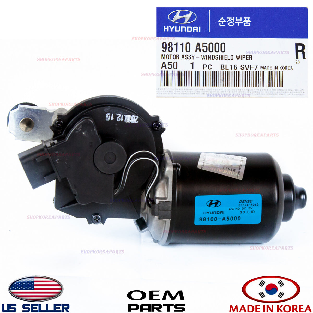 GENUINE Windshield Wiper Motor Assy Front ⭐OEM⭐ Elantra GT Hatchback 2013-2017