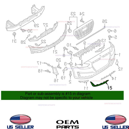 GENUINE OEM Front Bumper Lower Molding RIGHT Passenger 2017-2019 Genesis G90