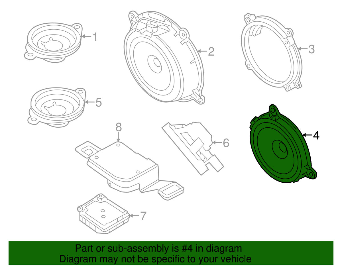 GENUINE OEM Audio Speaker LEFT or RIGHT 2014-2025 Mazda BHP1-66-960
