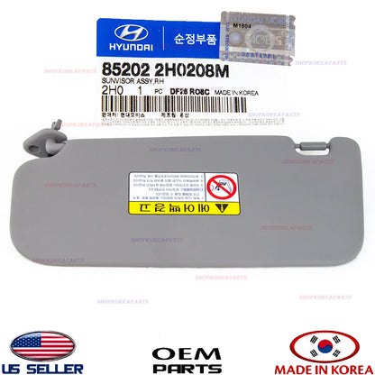 GENUINE Sun Visor GRAY Right Passenger Side ⭐ OEM ⭐ Hyundai Elantra 2007-2010