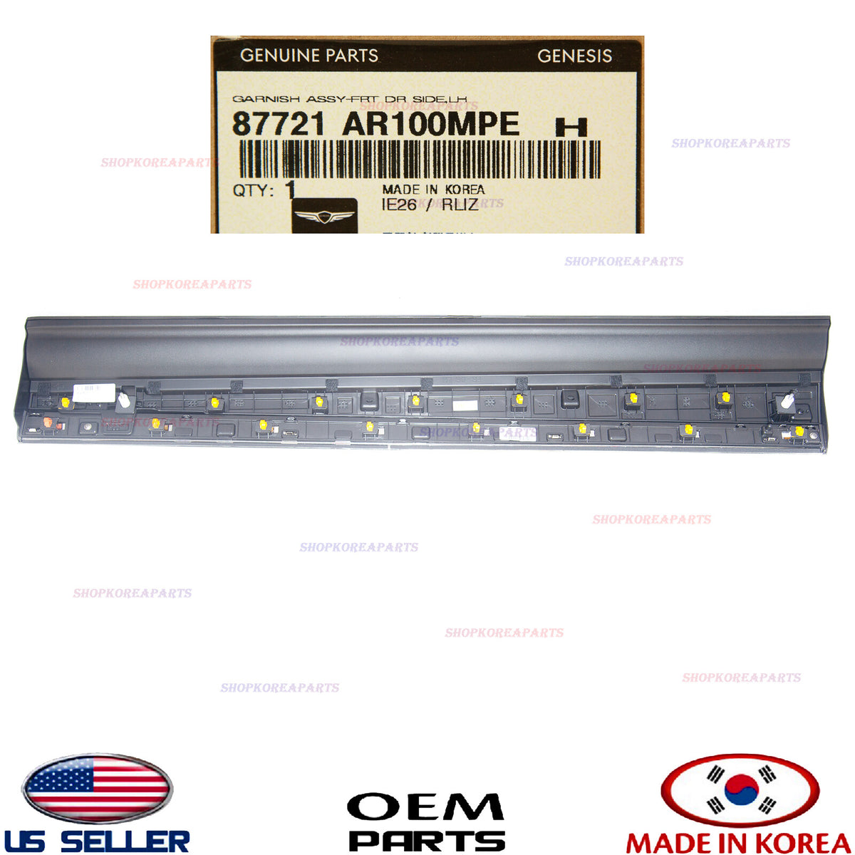 GENUINE Gray Front Door Lower Molding LEFT Driver Side OEM GV70 non Sport 22-26